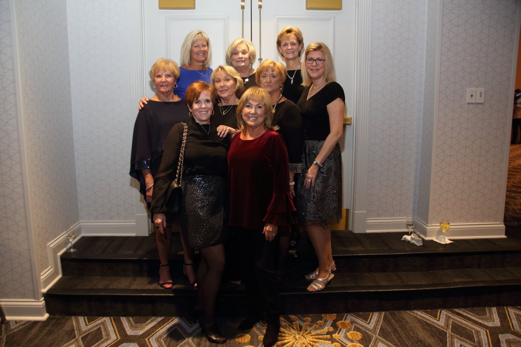First Row – Janet Sohn, Diane Hill, Second Row- Pat Staub, Carol Bacon, Sandy McEntire, Lisa Lentz, Third Row- Crista Taylor, Beverly Bridges, Cathy Black